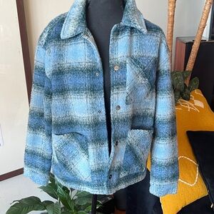 KITH Kids Blue Plaid Jacket